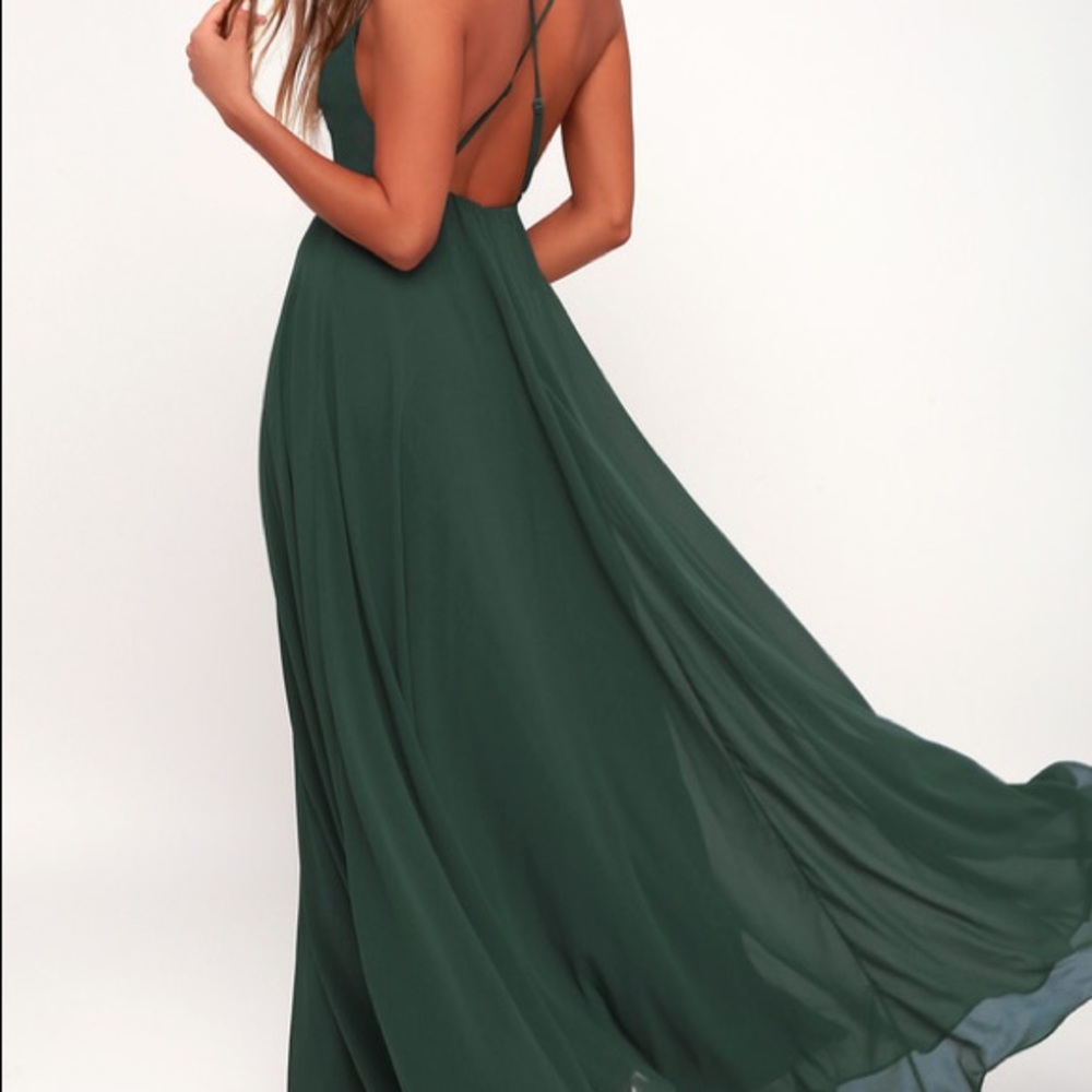 Lulu’s emerald evening gown